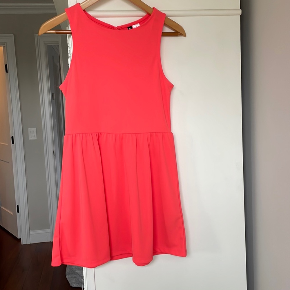 H&M Divided neon coral dress